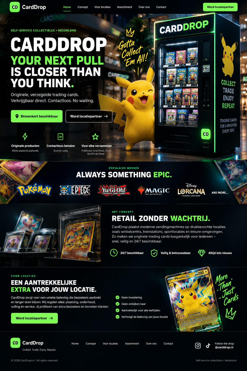 CardDrop vendingmachine concept